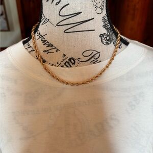 Gold Rope Chain Necklace